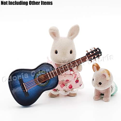 Odoria 1/12 Miniature Guitar Dollhouse Musical Instruments Accessories, Blue