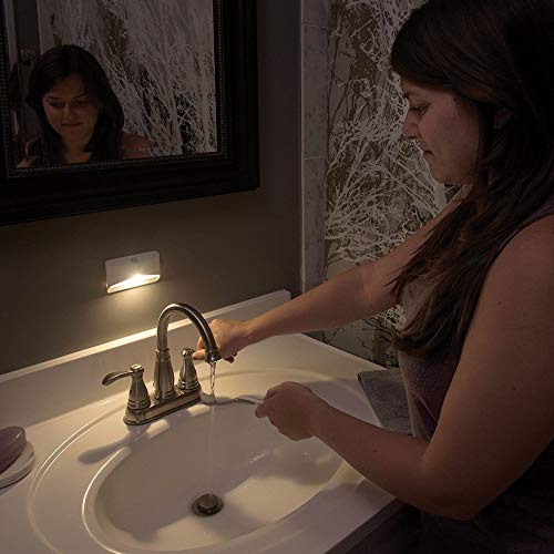 Mr. Beams MB710 LED Nightlight, Wireless, Battery-Powered, Motion-Sensing For Use In Bedroom, Stairs, Nursery, Kitchen & More, Three-Pack, White