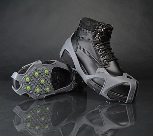 Easy Spike Ice Cleat, Lightweight Industrial Strength Traction Aid for Walking on Snow and Ice (1 Pair)