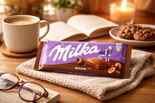 Milka Noisette Milk Chocolate 90g (Pack of 10)