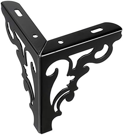 OwnMy 4PCS Metal Furniture Legs Feet, Modern Sofa Cabinet Legs for Repairs | 15cm / 6 Inch Sofa Legs for Dresser, Wardrobe, Tea Table, Worktop, Shelves, Bed, Weight Capacity of 550 lbs Per Leg, Black