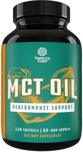 C8 MCT Oil Softgels - Medium Chain Triglycerids MCT Coconut Oil Supplement with Caprylic/Capric Triglycerides for Body Sculpting
