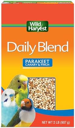 Wild Harvest Daily Blend Nutrition Diet Parakeet, Canary And Finch, Bird Food, 5 Pounds