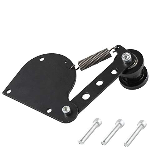 Spring Loaded Chain Tensioner, 2 Stroke Motorized Bicycle Chain Guide | Adjustable guide wheel in black. Fits 49cc, 66cc