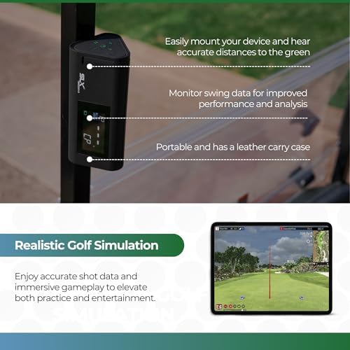 SLX Hybrid Launch Monitor - Effectively Track Your Ball Speed, Club Speed, Distance and Smash Factor - Portable Golf GPS Device via Bluetooth
