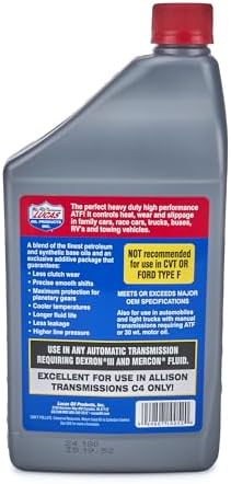 Lucas Oil 10052-PK6 Semi-Synthetic Automatic Transmission Fluid - 1 Quart,Pack of 6
