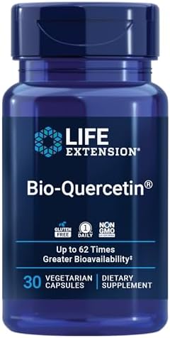 Life Extension Bio-Quercetin, Immune Health Supplement, Heart Health Support, Gluten Free, Non-GMO, Vegetarian, 30 Capsules