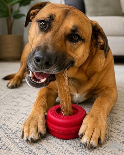Bully Stick Holder for Dogs -Large Size - Interactive Dog Toy, Dog Treat Holder, Slow Feeder, Treat Dispenser, Chew Toy and Dog Safety Device