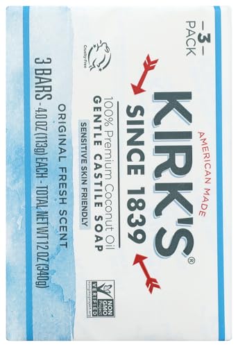 Kirk's Original Coco Castile Soap Fragrance Free 4 oz (Multi-Pack)