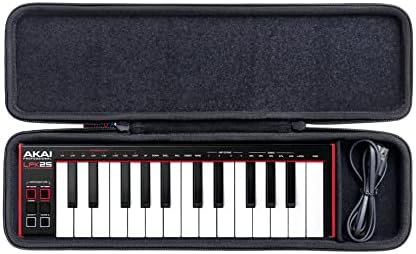 khanka Hard Carrying Case Replacement for AKAI Professional LPK25 - USB MIDI Keyboard Controller, Case Only