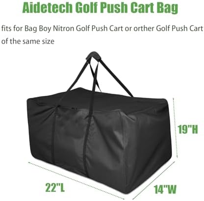 Golf Push Cart Bag, Heavy-Duty Push Carts Carrying Storage Bag