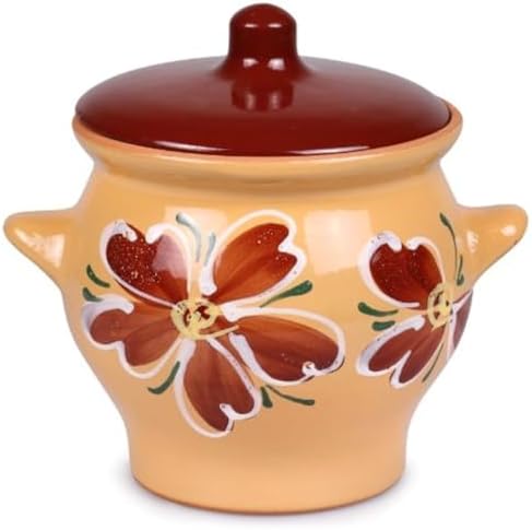 Borisov Stewing Ramekin Clay Pots for Cooking, Dutch Oven Pot With Lid, Cooking Pot, Earthenware Pot, Stockpot with Lid