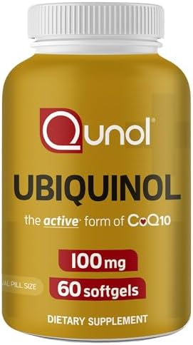 Qunol Ubiquinol 100mg, Powerful Antioxidant for Heart Health, 120 Softgels | #1 Cardiologist Recommended Supplement for Heart Health, Coenzyme Q10 Supplement to support Vascular Health & Cellular Energy