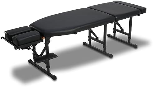 Sheffield 160 Elite Professional Portable Chiropractic Table - Lightweight Adjustable Folding Design (Charcoal)
