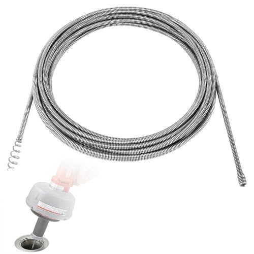 21338 Auto-Spin Replacement Cable for Ridgid - 1/4" x 30' Drain Snake Cable Compatible with K-45 Sink Machine