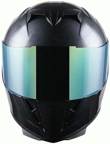 1Storm Motorcycle Full Face Helmet Skull King Matt Black + One Extra Clear Shield: HJK311