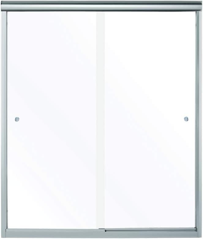 Transolid KSE603272-5477SC-3846 Expressions 32-in x 60-in x 72-in Alcove Shower Kit with Door, Bisque/Cameo and Silver