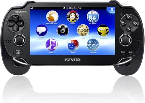 New Grips Hand Grip Compatible Durable Joypad Plastic Flexible Hand Grip Compatible with for PS Vita PSVita PlayStation Vita 1000 (PCH-1000), Black