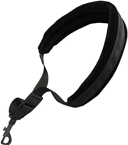 Xinlink Professional Black Soft Padded Saxophone Neck Strap with Snap Hook for Alto Tenor Soprano Baritone Sax Music Accessories