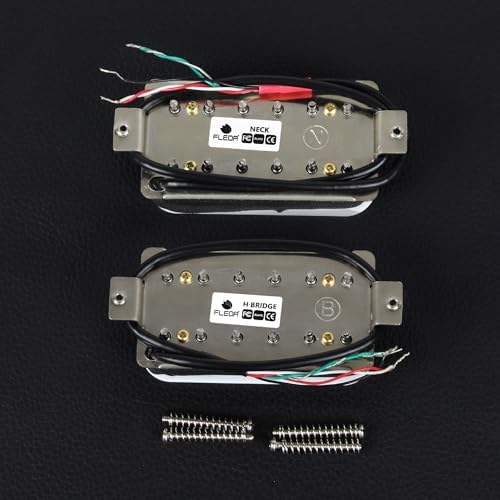 FLEOR Bridge Pickup Ceramic Double Coil Humbucker Pickups for Electric Guitar Pickup-Black