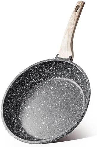 CAROTE Nonstick Frying Pan, 8 Inch Classic Granite Skillet | Kitchen Healthy Non Toxic Stone Cookware,All-Stovetop Compatible, Cool Handle, Easy to Clean, PFOA Free