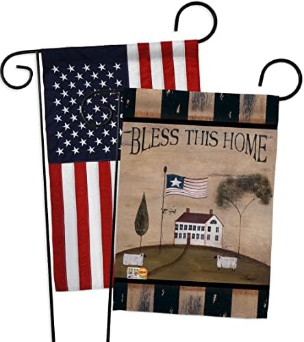 Welcome Bless This Home Burlap Garden Flags Pack Country Living Primitive Farm Western Barn American Rustic Cowboy Rural Ranch USA Vintage Applique