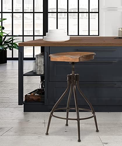 Hillsdale Worland Metal Backless Adjustable Height Stool