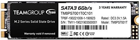 TEAMGROUP MS30 1TB with SLC Cache 3D NAND TLC M.2 2280 SATA III 6Gb/s Internal Solid State Drive SSD (Read/Write Speed up to 530/480 MB/s) Compatible with Laptop & PC Desktop TM8PS7001T0C101