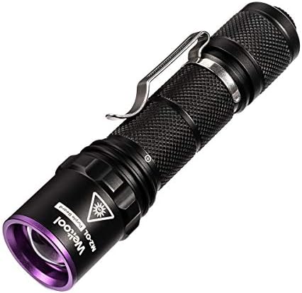 Weltool Professional UV Flashlight 365nm Black Light Max. 2060mW High Power for Glue Curing, AC Leak Detector, Rocks and Mineral Glowing, Pet Urine Detector, Non Destructive Testing