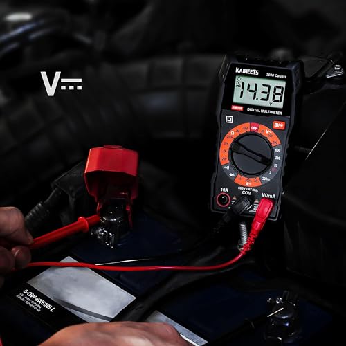 KAIWEETS Digital Multimeter with Case, DC AC Voltmeter, Ohm Volt Amp Test Meter and Continuity Test Diode Voltage Tester for Household Outlet