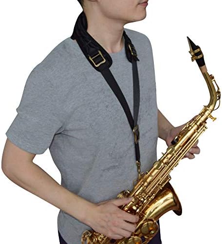 adorence Saxophone Neck Strap with Removable Washable Neck Pad - H04 Black
