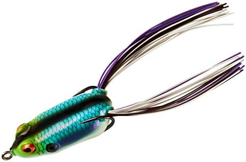 Booyah Pad Crasher Jr Topwater Bass Fishing Hollow Body Frog Lure with Weedless Hooks