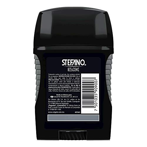 Stefano Stick Deodorant for Men 2.5oz, Desodorante Estefano Barra 60gr (Black)