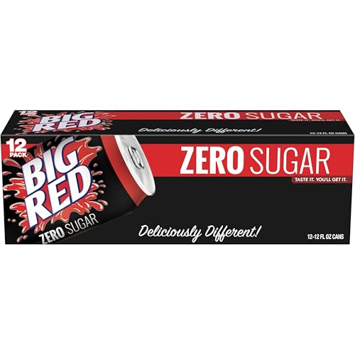 Big Red Zero Sugar Soda, 12 fl oz cans, 12 pack