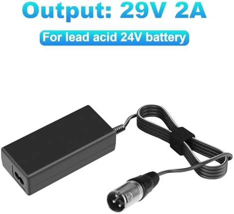 29V 2A for 24V 2A Scooter Battery Charger for Golden Buzzaround Lite, Jazzy Power Chair, Pride Hoveround Mobility, Schwinn S300 S350 S400 S500 S650
