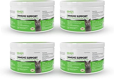 Tomlyn Immune Support Daily L-Lysine Supplement, Fish-Flavored Lysine Powder for Cats and Kittens, 3.5oz