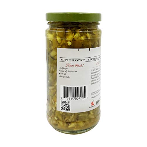 Jeff's Garden, Peppers Diced Tamed Jalapeno, 12 Fl Oz