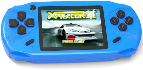 16 Bit Handheld Games for Kids Preloaded 220 Retro Video Games, Blue | 3.0" HD Screen, Rich Gameplay,USB-C Rechargeable, 6+Hrs Play, Portable Travel Toy for Car Flights,Boys Girls Birthdays Gift