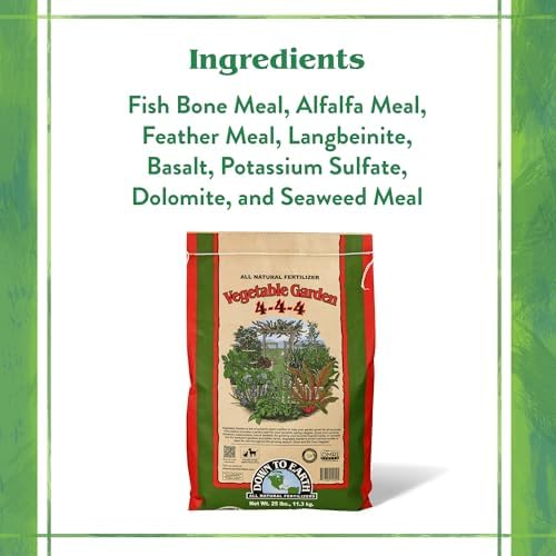 Down To Earth All Natural Fertilizers Organic Vegetable Garden - 25 lb