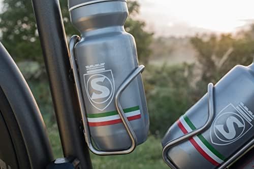 SILCA Sicuro Titanium Bike Water Bottle Holder, Lightweight - Silver
