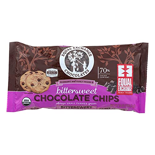 Equal Exchange Organic Chocolate Chips | Semi-Sweet | 55% Cacao | 10 Ounce (Pack of 12)