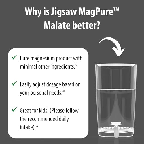Jigsaw Health MagPure Malate | Premium Magnesium Malate Capsules | 120 Servings