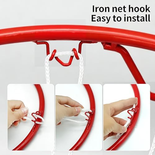 Basketball Rim Goal Wall Mounted Hoop Indoor Outdoor Hanging Basketball Hoop, 32centimeter/12.6inch