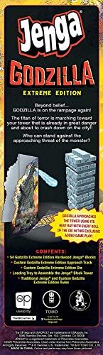 Jenga: Godzilla Extreme Edition | Based on Classic Monster Movie Franchise Godzilla | Collectible Jenga Game | Unique Gameplay Featuring Movable