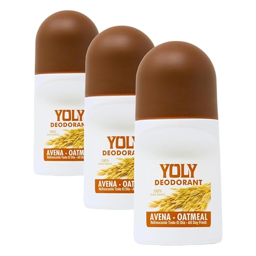 Yoly Deoderant Oatmeal Antiperspirant, Odor Protection, All Day Fresh (2.53 Fl Oz/Pack of 1)