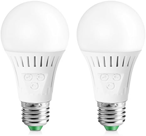 Motion Sensor Light Bulb with Dusk to Dawn Lights Sensor, E26 Base, 7W LED(60W Equivalent), Warm White(3000K), Motion Sensitivity, Time and Twilight Setting Adjustable
