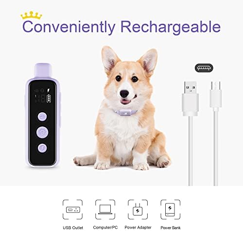Bousnic Dog Shock Collar for 2 Dogs - (8-120lbs) Waterproof Rechargeable Electric Dog Training Collar with Remote for Small Medium Large Dogs with
