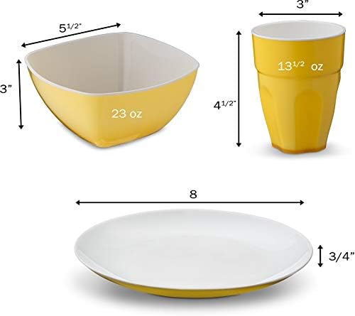 Reusable Plastic Party Dinnerware Set(12pcs) Ideal For Kids Fancy Hard Plastic Plates