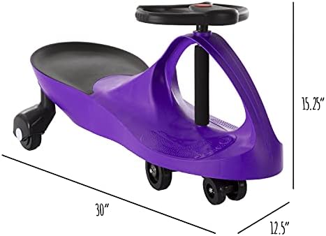 Wiggle Car Ride On Toy - No Batteries, Gears or Pedals - Twist, Swivel, Go - Outdoor Ride Ons for Kids 3 Years and Up by Lil' Rider (Hot Pink)