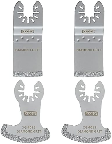 XXGO 4 Pcs Oscillating Multi Tool Diamond Grout Removal Blades XG4002D
